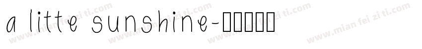 a litte sunshine字体转换